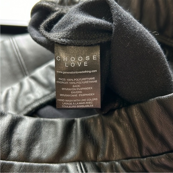 Generation Love Pant ZAYLA VEGAN LEATHER LEGGINGS Flare Leg Black Size S NEW - Picture 11 of 16